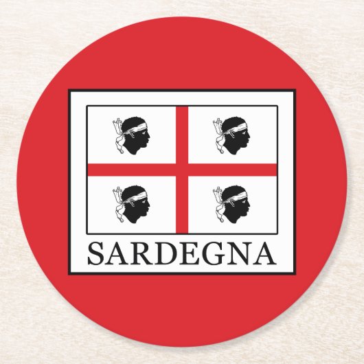 Sardegna Runder Pappuntersetzer (Vorderseite)