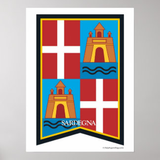 Sardegna Sardinia Italien Region Poster