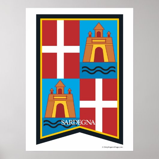Sardegna Sardinia Italien Region Poster (Vorne)