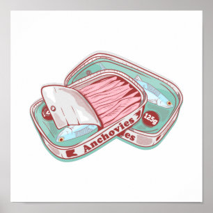 Sardellen in einer Dose Poster