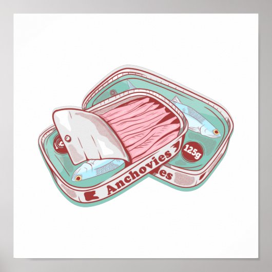 Sardellen in einer Dose Poster (Vorne)