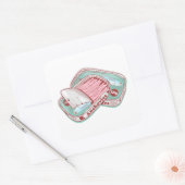 Sardellen in einer Dose Quadratischer Aufkleber (Umschlag)