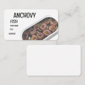 Sardellen in einer Zunge Visitenkarte (Vorne/Hinten)