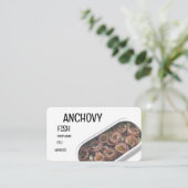 Sardellen in einer Zunge Visitenkarte (Stehend Vorderseite)