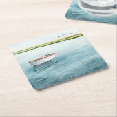 Sardellenbucht I Rechteckiger Pappuntersetzer (angewinkelt)