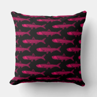 Sardellenmuster - Neon Red and Black Kissen