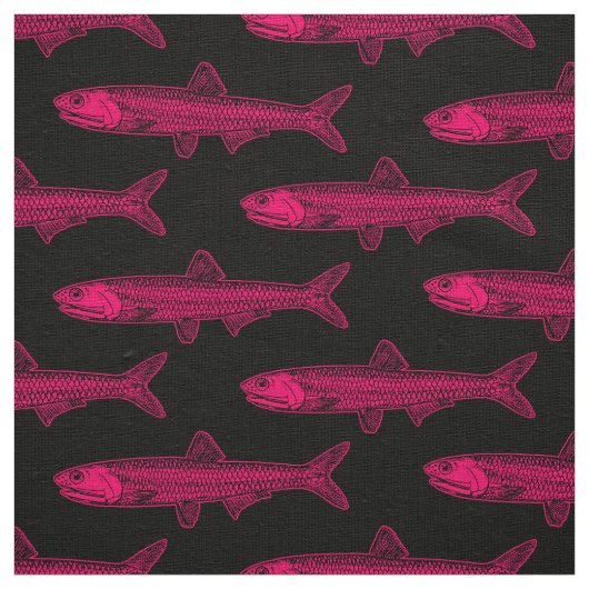 Sardellenmuster - Neon Red and Black Stoff (Muster)