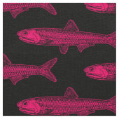 Sardellenmuster - Neon Red and Black Stoff (Nahaufnahme)