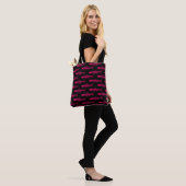 Sardellenmuster - Neon Red and Black Tasche (Am Model)