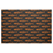 Sardellenmuster - Orange und Schwarz Stoff (Fat Quarter (45,7 x 55,9 cm))