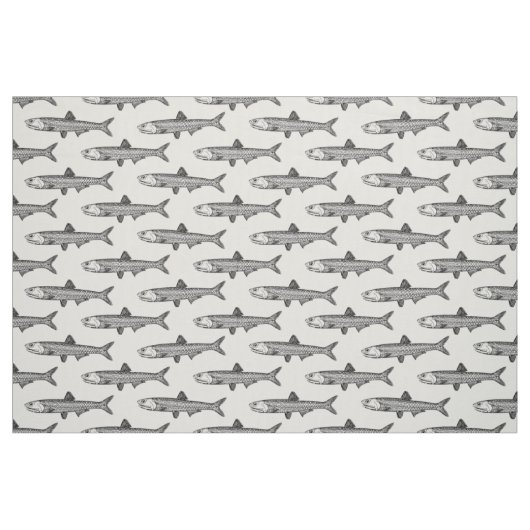 Sardellenmuster - Schwarz auf Weiß Stoff (Fat Quarter (45,7 x 55,9 cm))