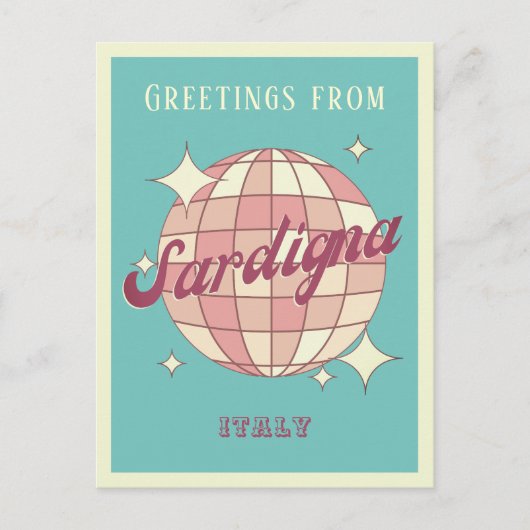 Sardigna Italien Retro Vintag Postkarte (Vorderseite)