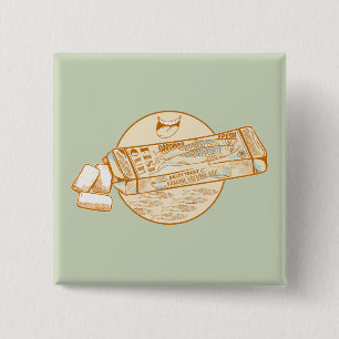 Sardine-aromatisierter Kaugummi Button