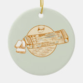 Sardine-aromatisierter Kaugummi Keramik Ornament (Vorne)