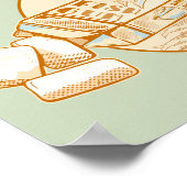 Sardine-aromatisierter Kaugummi Poster (Ecke)