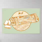 Sardine-aromatisierter Kaugummi Poster (Vorne)