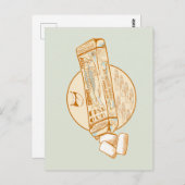 Sardine-aromatisierter Kaugummi Postkarte (Vorne/Hinten)