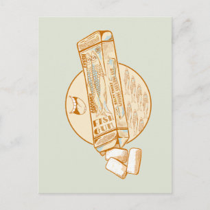 Sardine-aromatisierter Kaugummi Postkarte