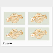 Sardine-aromatisierter Kaugummi Rechteckiger Aufkleber (Blatt)