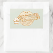 Sardine-aromatisierter Kaugummi Rechteckiger Aufkleber (Tasche)