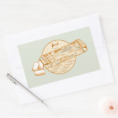 Sardine-aromatisierter Kaugummi Rechteckiger Aufkleber (Umschlag)