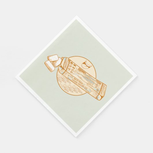 Sardine-aromatisierter Kaugummi Serviette (Ecke)