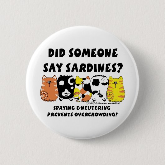 Sardine Cats Button (Vorderseite)