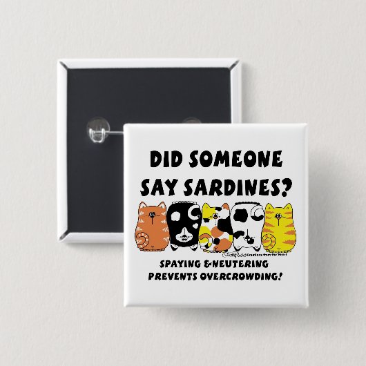 Sardine Cats Button (Vorne & Hinten)
