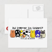 Sardine Cats Postkarte (Vorne/Hinten)