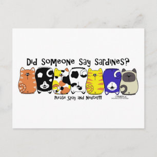 Sardine Cats Postkarte