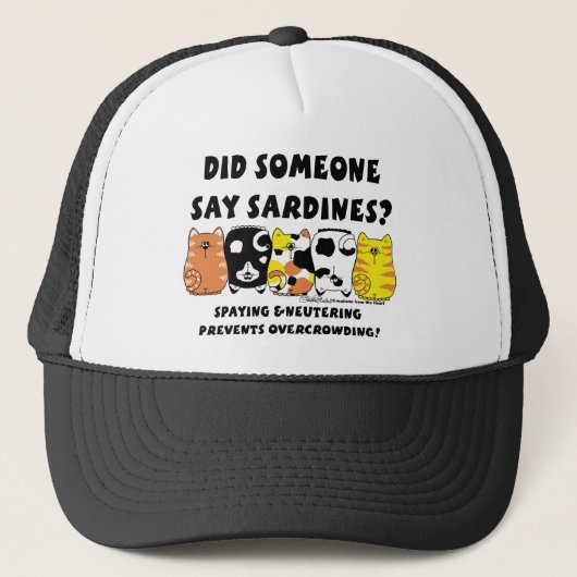 Sardine Cats Truckerkappe (Vorderseite)