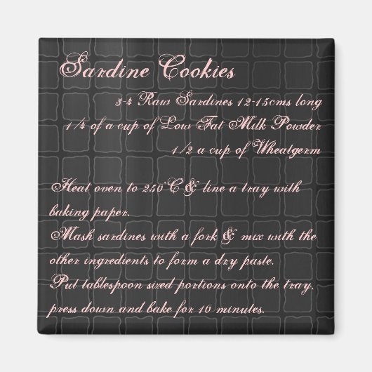 Sardine Cookies Rezept Magnet Seide (Vorne)
