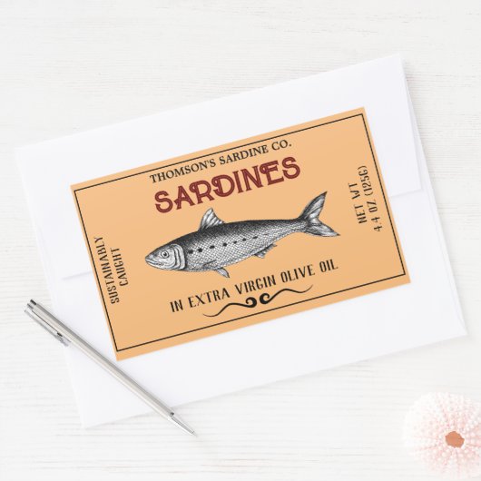 Sardine Custom Label Sticker (Umschlag)
