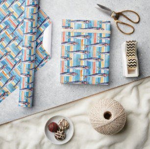 Sardine Fish Streifenmuster Salzwasserfisch Geschenkpapier
