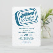 Sardine Fishing Bachelor Party Vintag nautisch Einladung (Stehend Vorderseite)