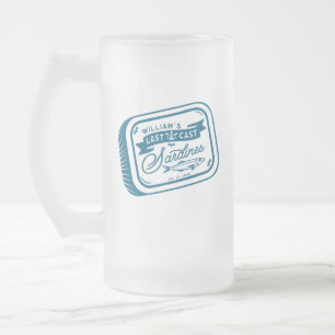 Sardine Fishing Bachelor Party Vintag nautisch Mattglas Bierglas