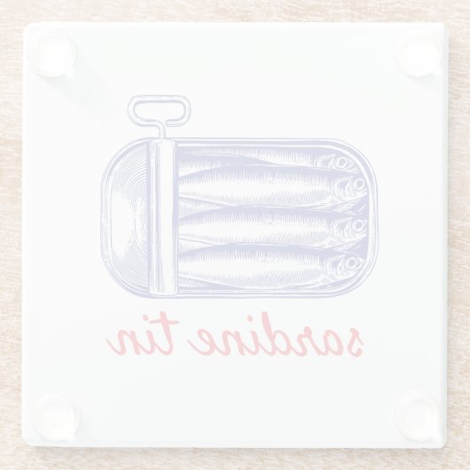 Sardine Glasuntersetzer (Rückseite)