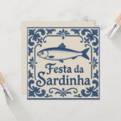 Sardine in Portugal Karte (Vorderseite/Rückseite Beispiel)