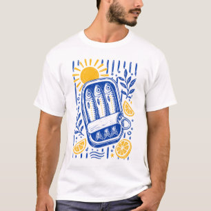 Sardine Küsten Grafik Frauen Sommer Strandurlaub T-Shirt