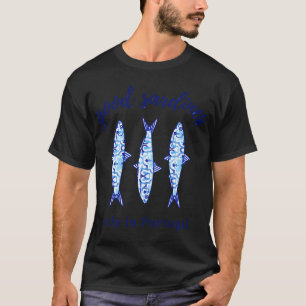 Sardine mit portugiesischem Blaufliesen-Design - G T-Shirt