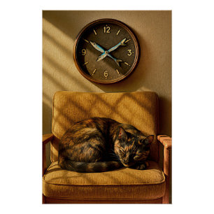 Sardine O’clock Dreamtime – Surrealistische Katzen Poster