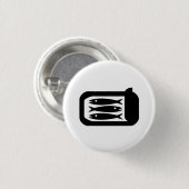 Sardine-Piktogramm-Knopf Button (Vorne & Hinten)