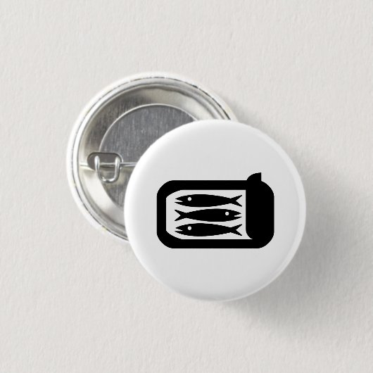 Sardine-Piktogramm-Knopf Button (Vorne & Hinten)