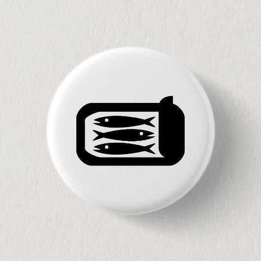 Sardine-Piktogramm-Knopf Button (Vorderseite)