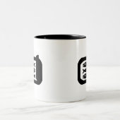 Sardine-Piktogramm-Tasse Zweifarbige Tasse (Mittel)
