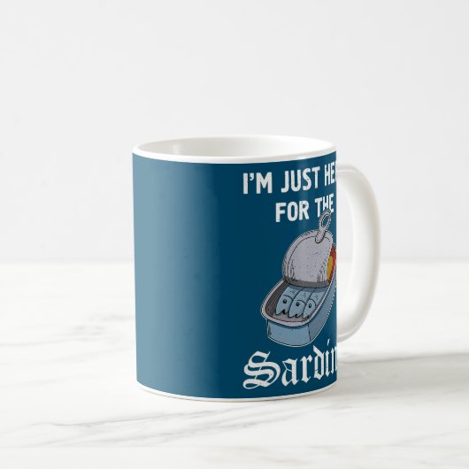 Sardine Sardellen Geschirr Fischkonserven Fischküc Kaffeetasse (VorderseiteRechts)