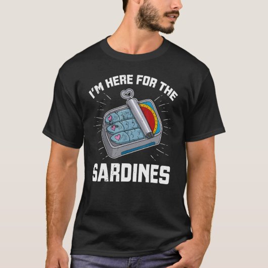 Sardine Sardellen Geschirr Fischkonserven Fischküc T-Shirt (Vorderseite)