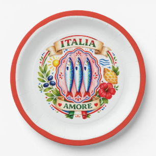 Sardine Social Club Italienische Sommerparty  Pappteller