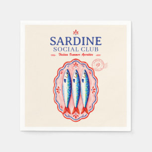 Sardine Social Club Italienische Sommerparty  Serviette