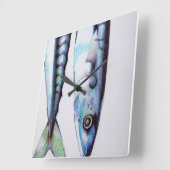 Sardine-Uhr Quadratische Wanduhr (Winkel)
